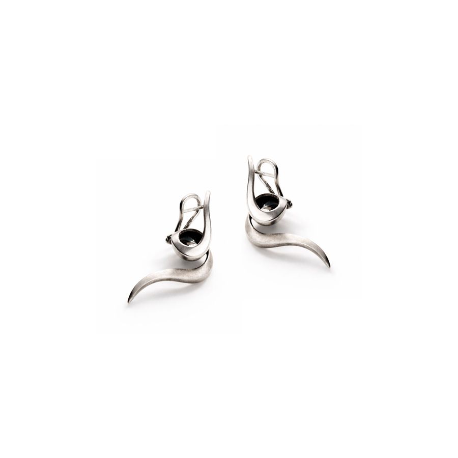 Orecchini 'Snake' in argento satinato e lucido REVERSO | OR SNAKEARG